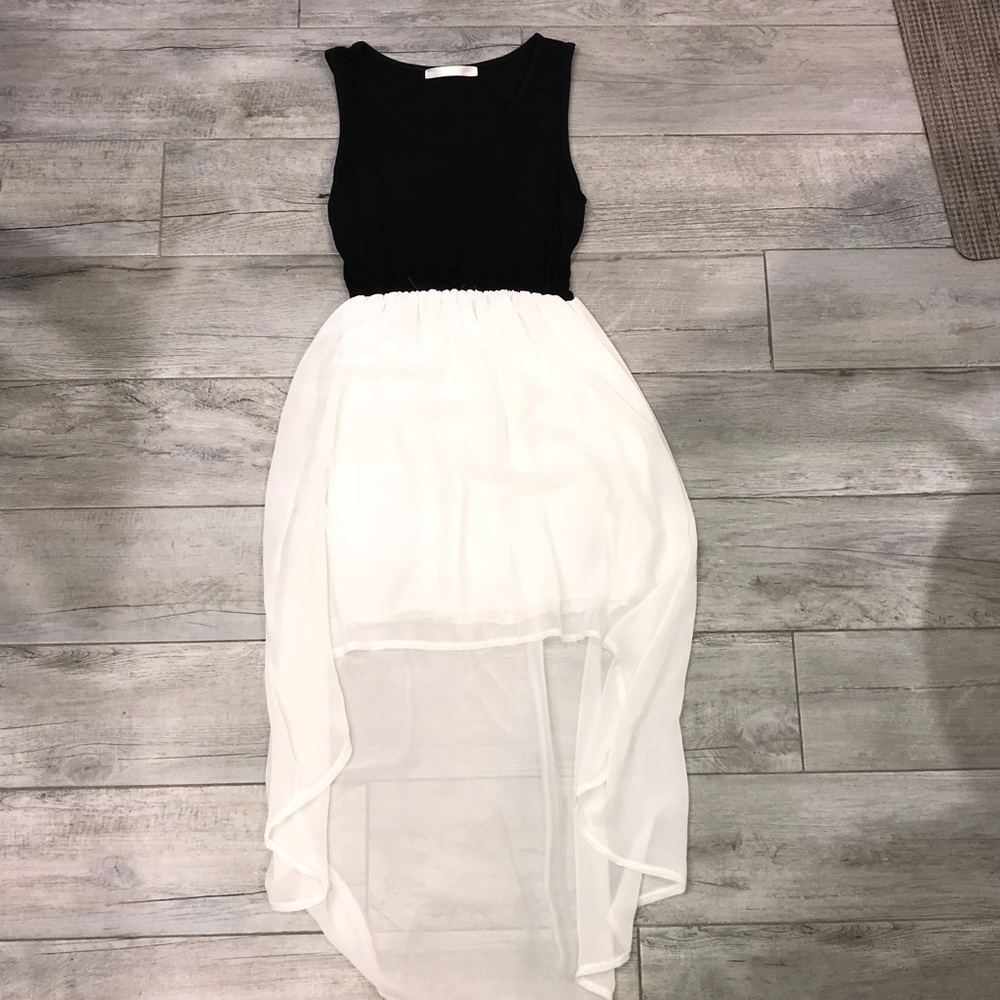 Black & White High Low Dress